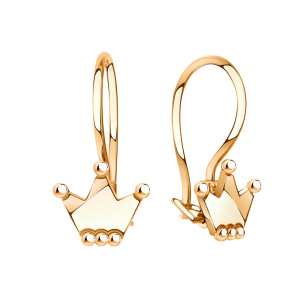 Серьги из красного золота 