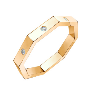 Браслет из красного золота с фианитом